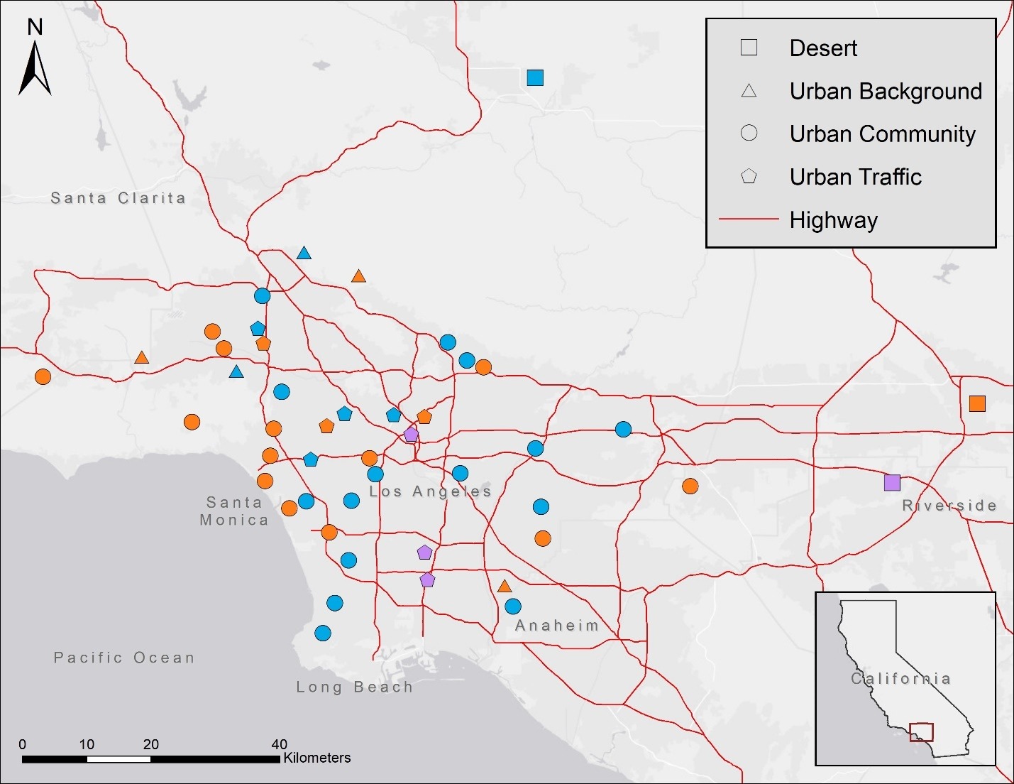 Map of Southern California